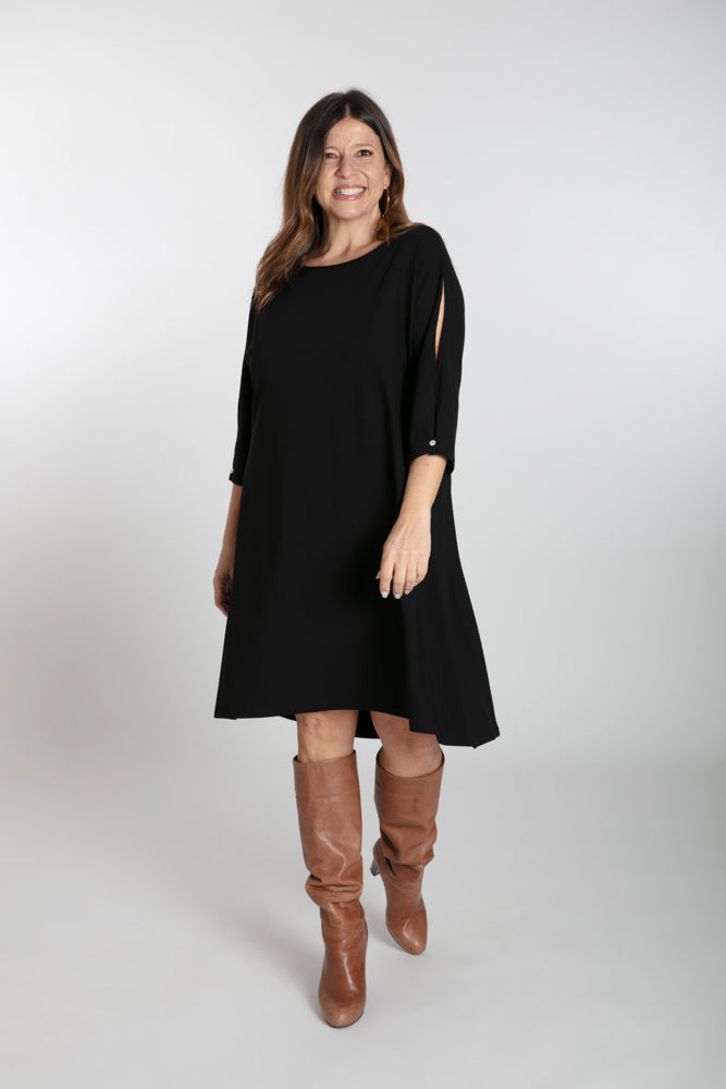 Torino Dress in Black Jersey