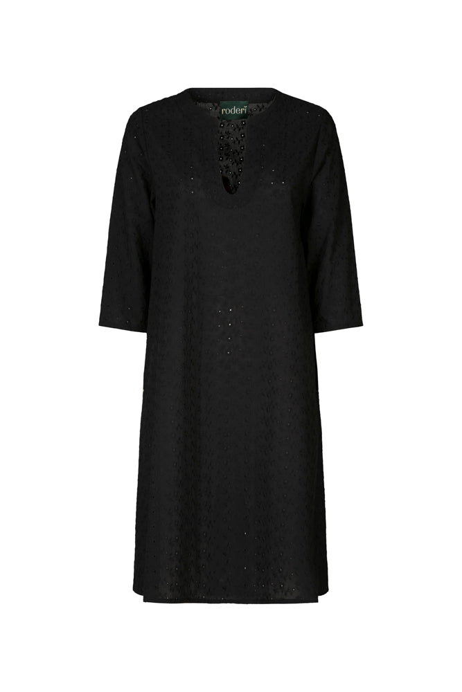 Bali Dress in Black Broderie Anglaise
