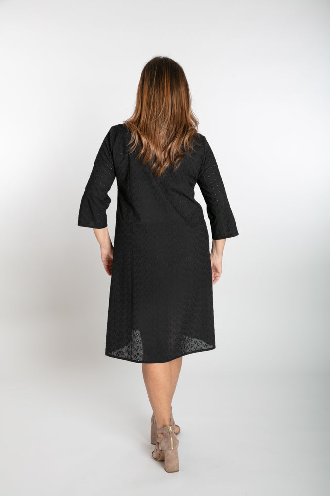 Bali Dress in Black Broderie Anglaise
