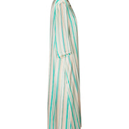Abito Ischia fantasia riga beige e verde