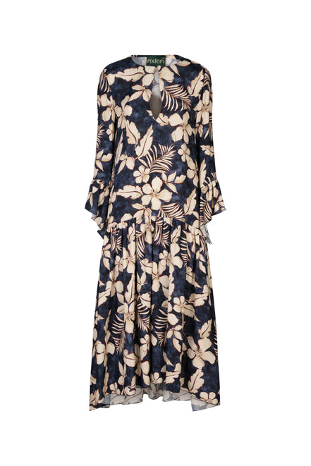 Abito Saint Tropez fantasia fiori blu vino