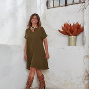 Milano Dress in Army Green