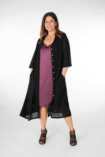 Abito Lace Nina prune