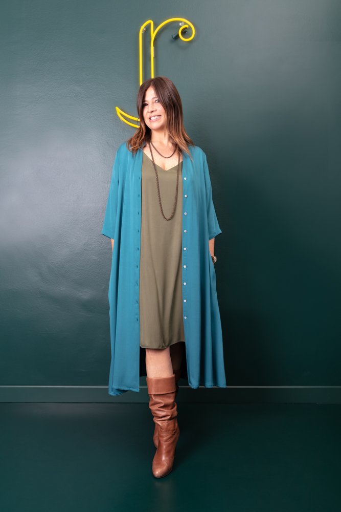 Abito Nina Verde Militare