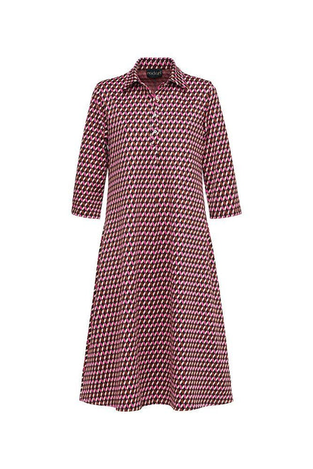 Panarea Dress in Pink Jacquard