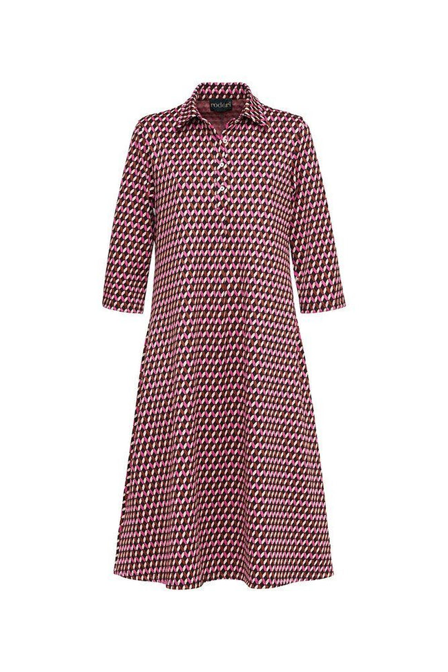 Panarea Dress in Pink Jacquard