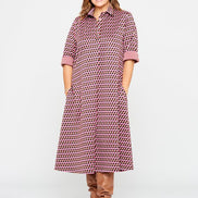 Panarea Dress in Pink Jacquard