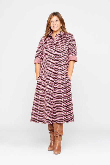Panarea Dress in Pink Jacquard