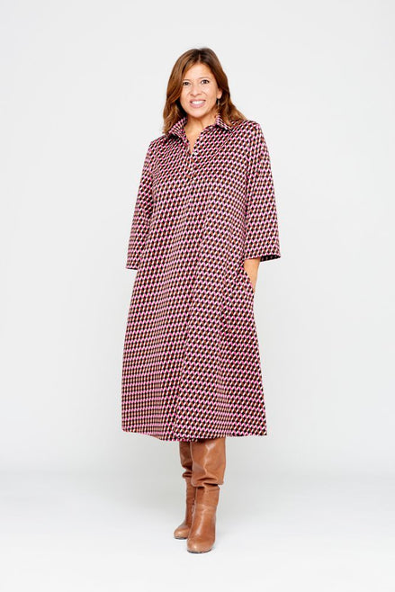 Abito Panarea jacquard rosa