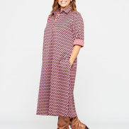 Panarea Dress in Pink Jacquard
