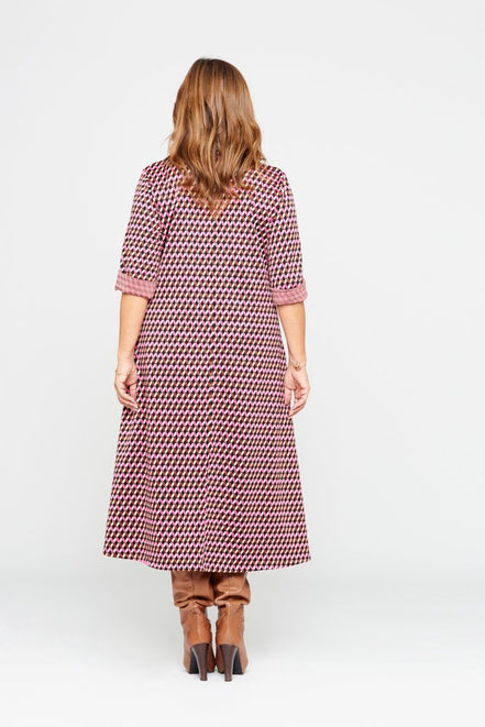 Panarea Dress in Pink Jacquard