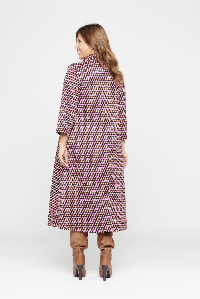 Panarea Dress in Pink Jacquard