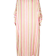 Ponza Dress in Green and Pink Stripes