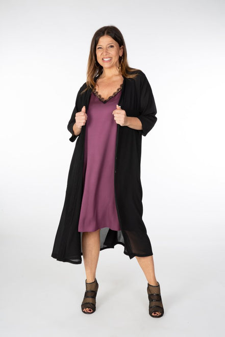 Abito Lace Nina prune