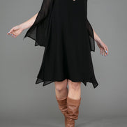 Rodi Dress in Black Georgette