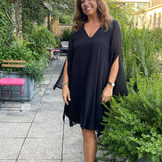 Rodi Dress in Black Georgette