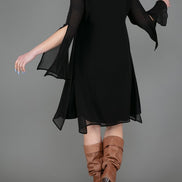 Rodi Dress in Black Georgette