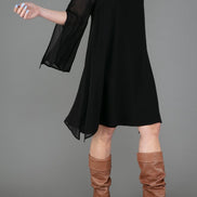 Rodi Dress in Black Georgette