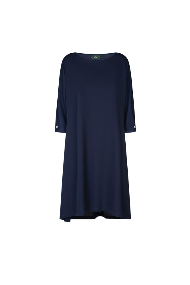 Torino Fluid Dress in Blue