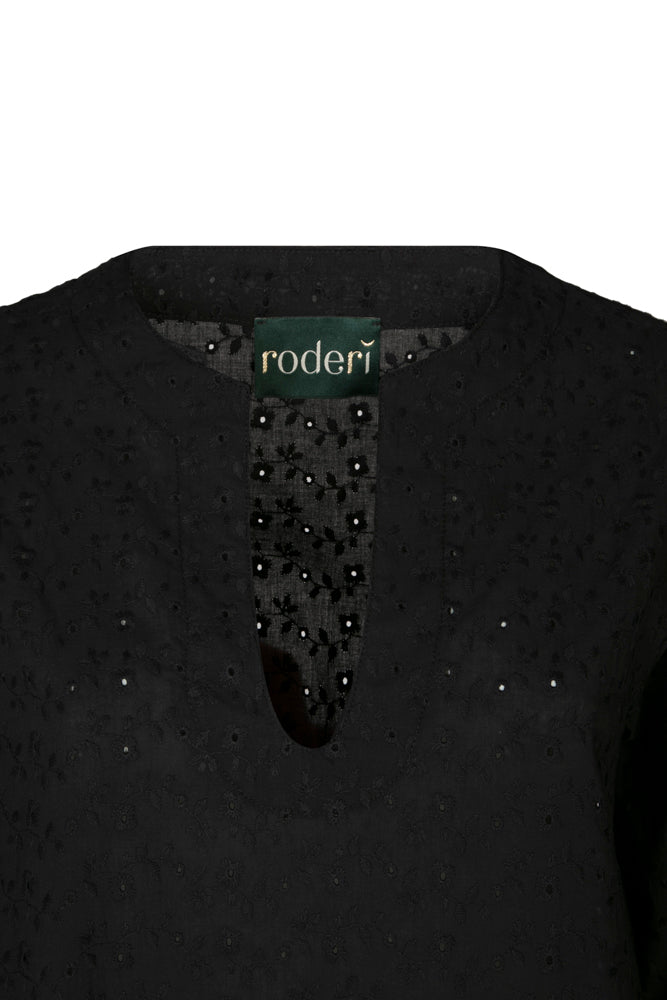 Bali Dress in Black Broderie Anglaise