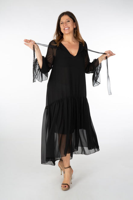 Abito Romantic Saint Tropez voile nero