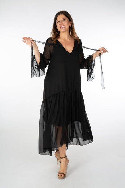 Abito Romantic Saint Tropez voile nero