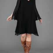 Rodi Dress in Black Georgette