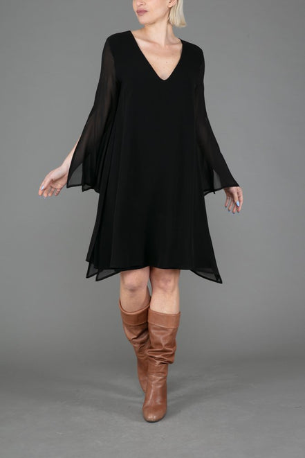 Rodi Dress in Black Georgette