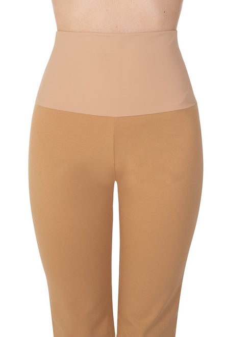 Panta Audrey cotone beige con baschina