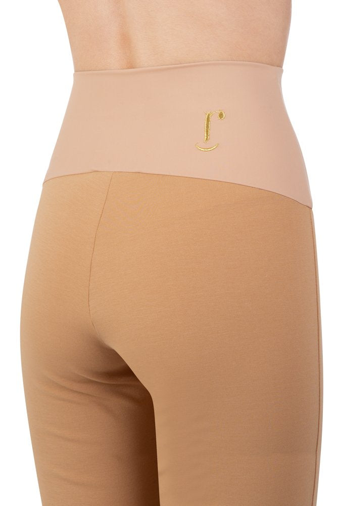 Panta Audrey cotone beige con baschina