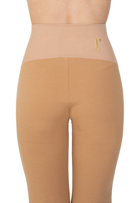Panta Milano cotone beige con baschina