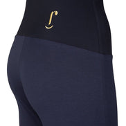 Panta Salina in punto milano cotone navy