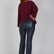 Panta a zampa Milano ecopelle blu