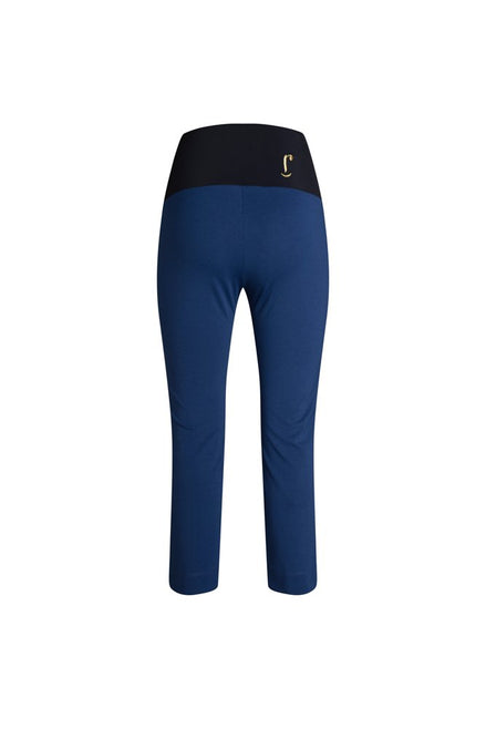 Panta BB cotone blu chiaro con baschina
