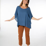 Panta BB cotone cuoio con baschina