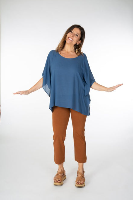 Panta BB cotone cuoio con baschina