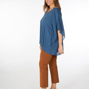 Panta BB cotone cuoio con baschina