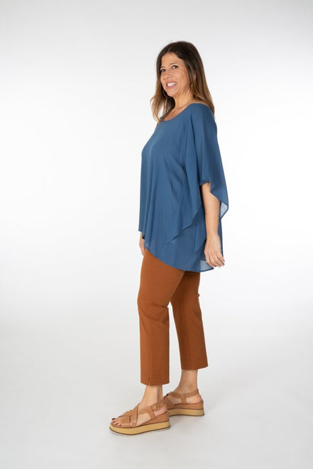 Panta BB cotone cuoio con baschina