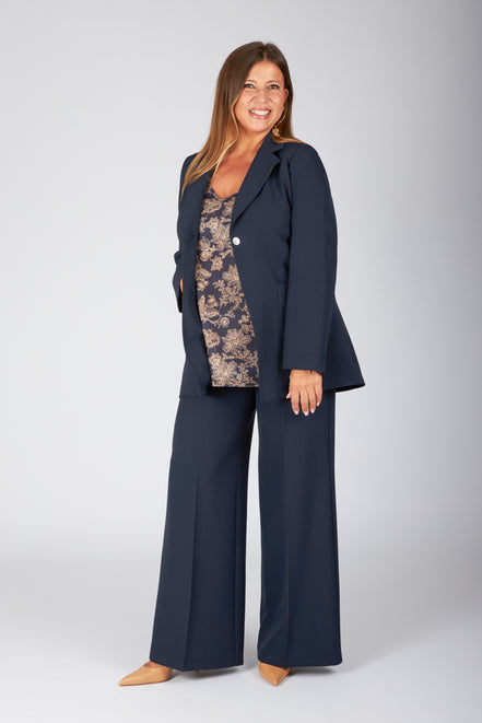 Blazer Berlin in crepe cady blu