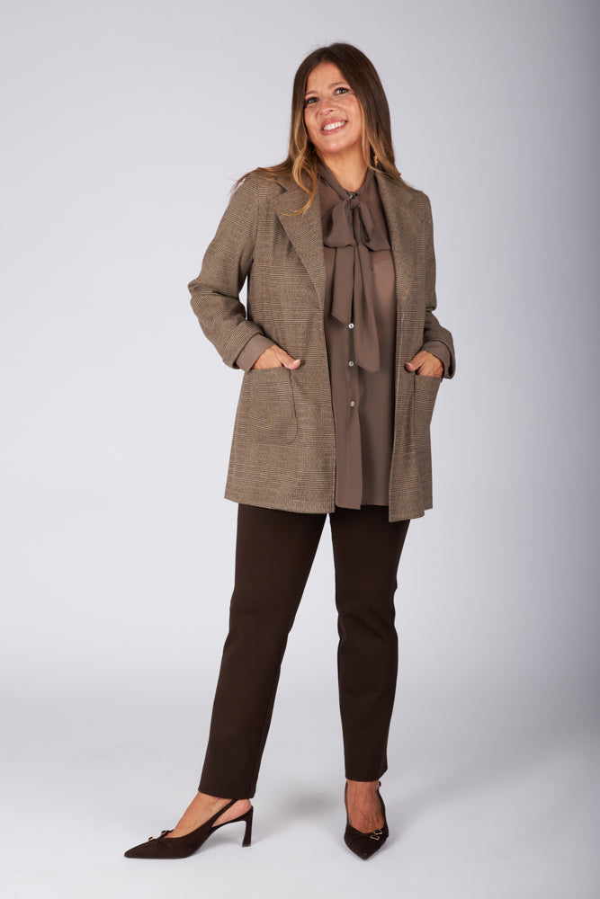 Blazer Berlin scozzese galles beige