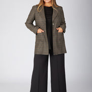 Blazer Berlin scozzese nero beige lurex