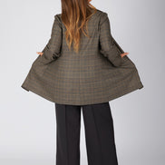 Blazer Berlin scozzese nero beige lurex