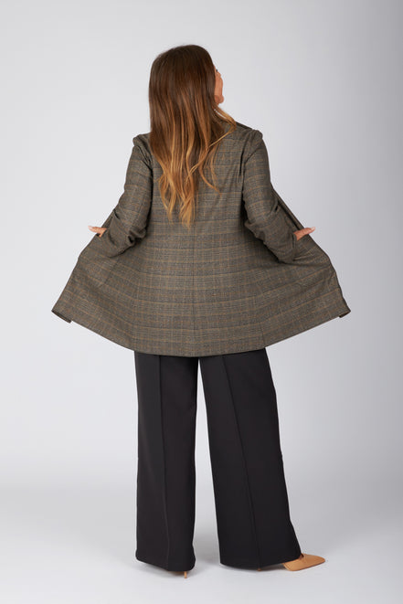 Blazer Berlin scozzese nero beige lurex