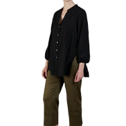 Camicia Vulcano nera in plumetis