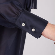 Camicia Cloe in organza blu