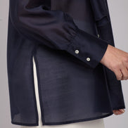 Camicia Cloe in organza blu