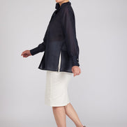 Camicia Cloe in organza blu