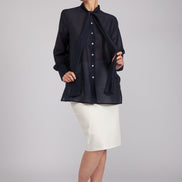 Camicia Cloe in organza blu