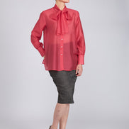 Camicia Cloe in organza fucsia