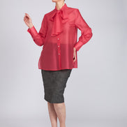 Camicia Cloe in organza fucsia